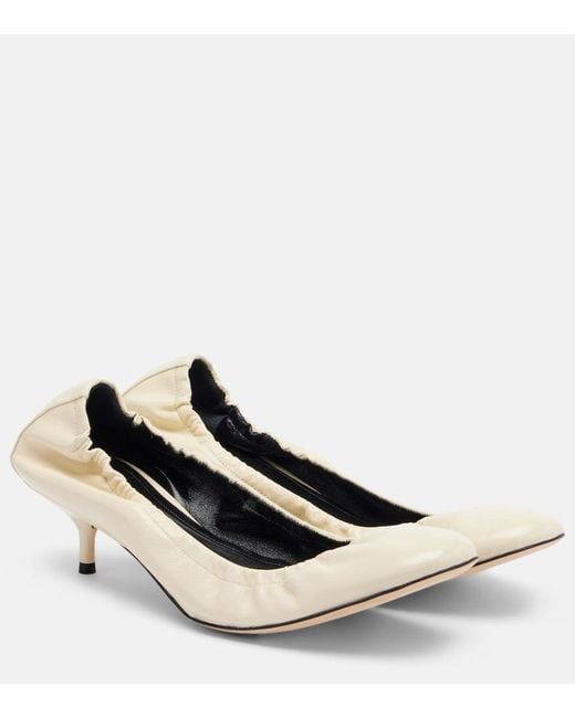 Phoebe Philo White Leather Pumps