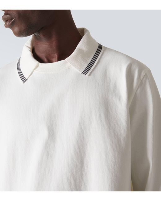 Our Legacy White Academy Cotton Polo Sweater for men