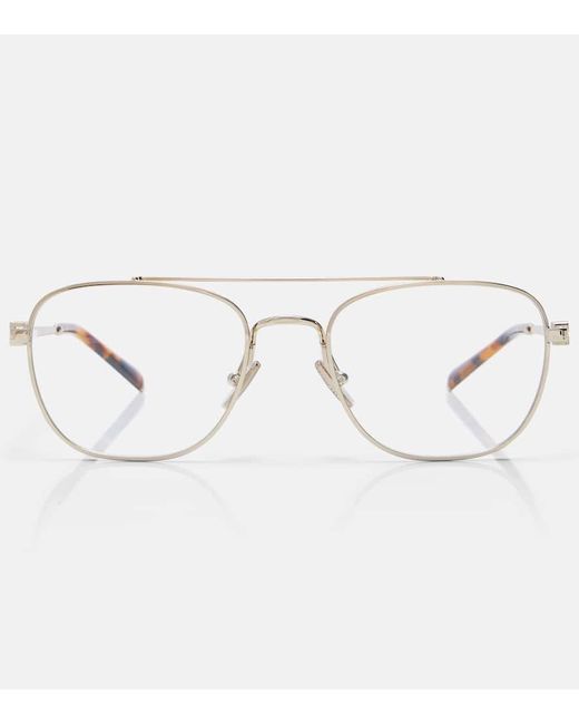 Miu Miu Metallic Aviator Glasses