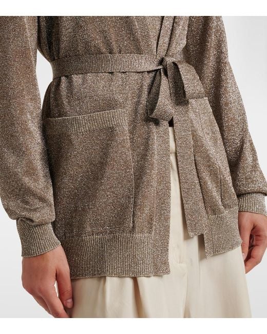 Missoni Brown Knitted Lame Wrap Cardigan