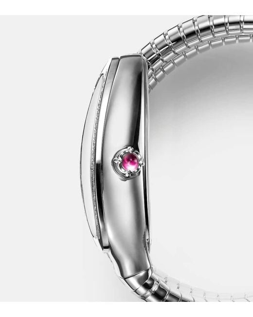 BVLGARI Metallic Uhr Serpenti Tubogas Mit Diamanten Und Rubellit