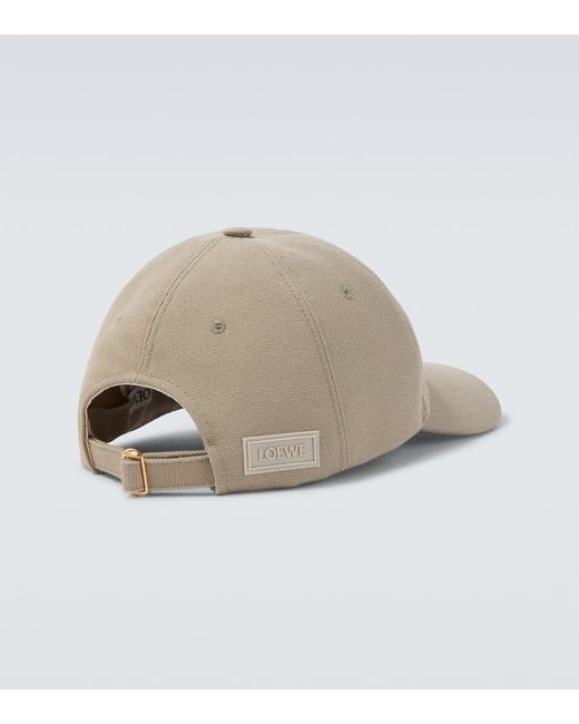 Loewe Natural Anagram Cotton Canvas Baseball Cap for men