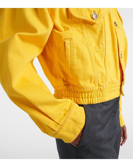 Versace Yellow Denim Blouson Jacket