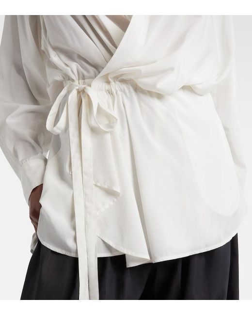 Isabel Marant White Keren Satin Blouse