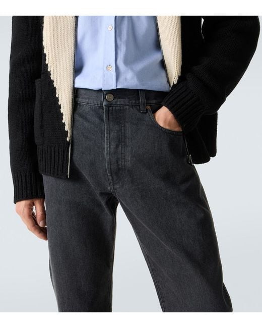 Valentino Blue Mid-Rise Straight Jeans for men