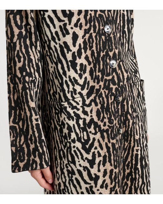 Rixo Black Jacoba Jacquard Coat