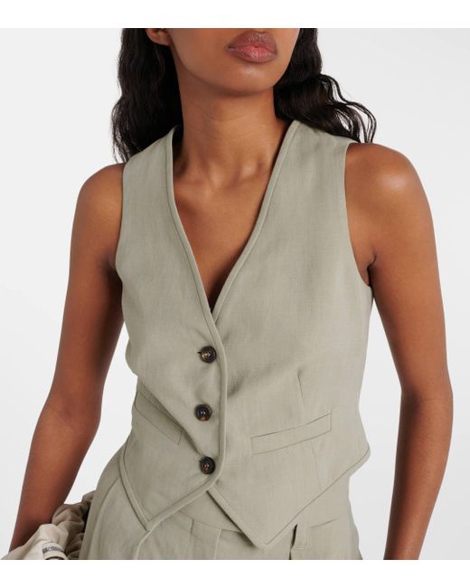 Brunello Cucinelli Gray Single-breasted Vest