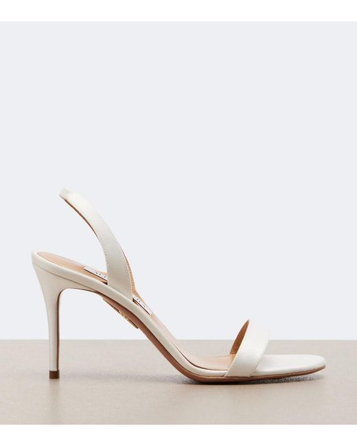 Aquazzura Multicolor So Nude 85 Satin Sandals