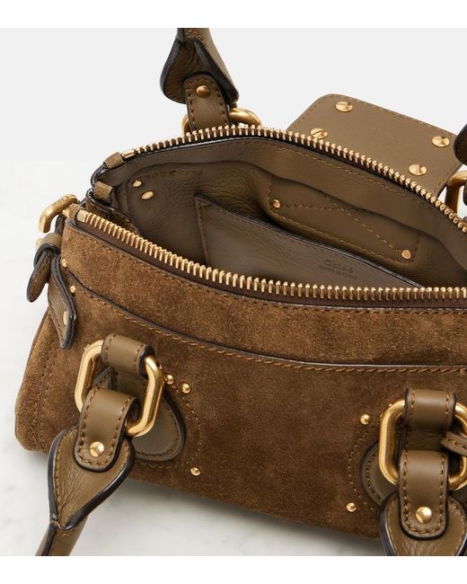 Chloé Brown Paddington Small Suede Shoulder Bag
