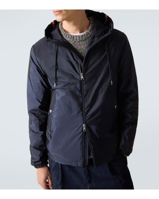 Moncler Blue Hooded Jacket for men