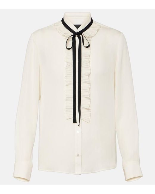Blouse Bertille En Soie Nili Lotan en coloris White