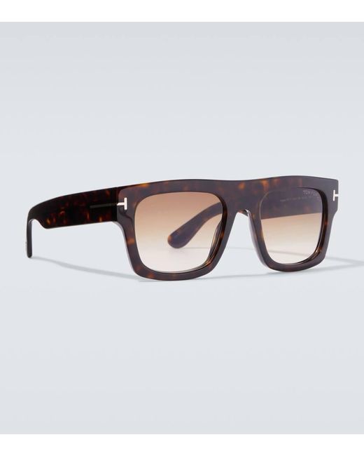Tom Ford Eckige Sonnenbrille Fausto in Brown für Herren
