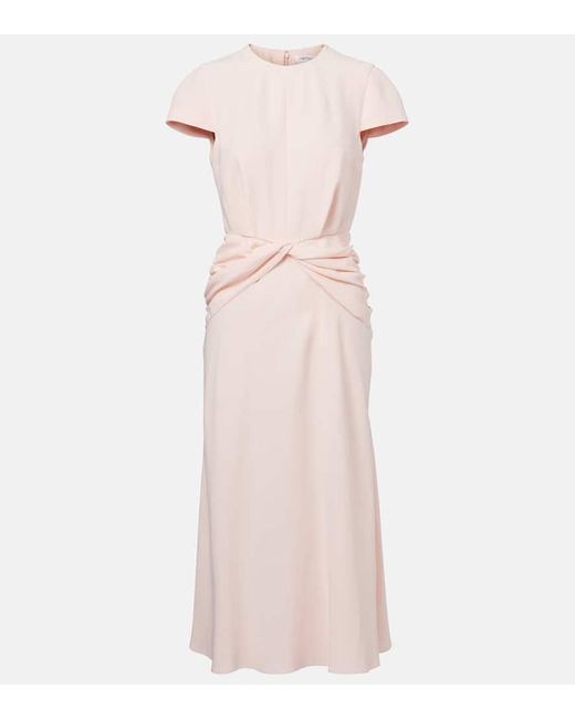 Alexander McQueen Pink Crepe Midi Dress