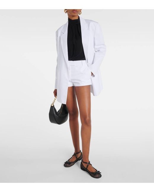 Valentino White Shorts aus Baumwollpopeline