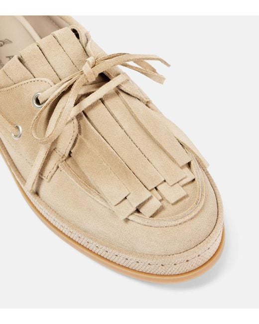 Hogan Natural H683 Suede Loafers