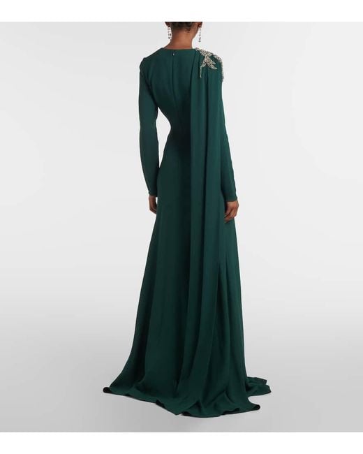 Erdem Green Verzierte Robe