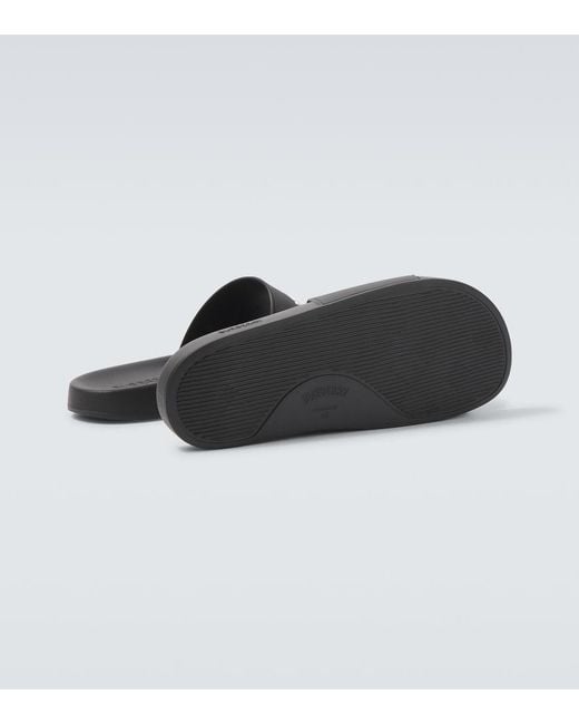 Burberry Black Logo Slides for men