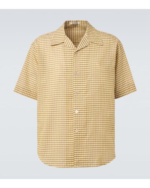 Auralee Natural Gingham Cotton Shirt for men