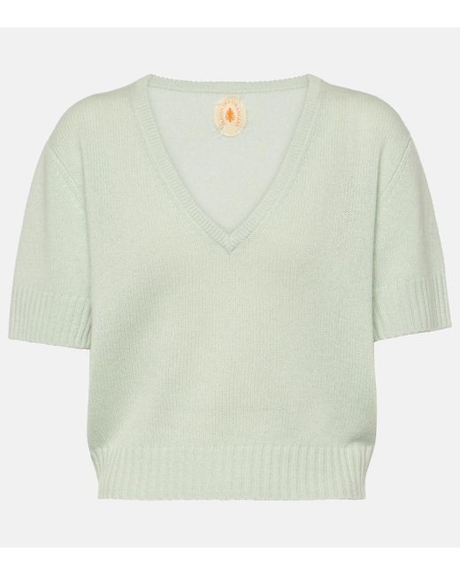 Jardin Des Orangers Green Cashmere Top