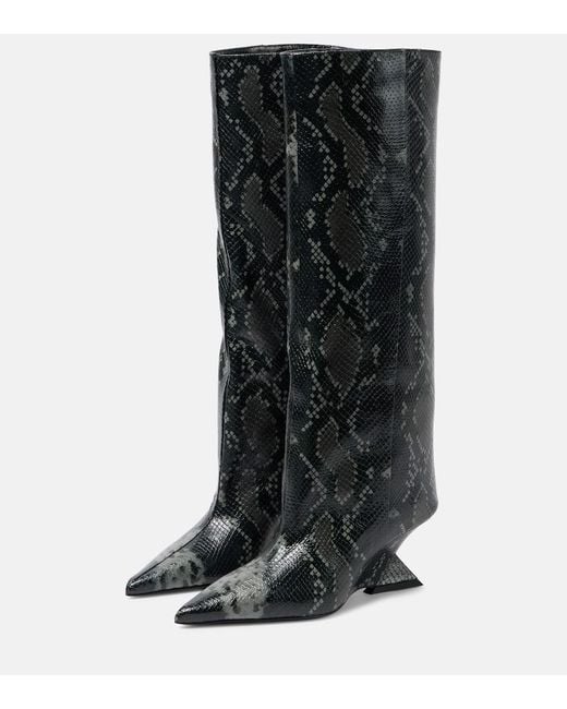 Botas Altas Cheope 60 De Piel The Attico de color Black