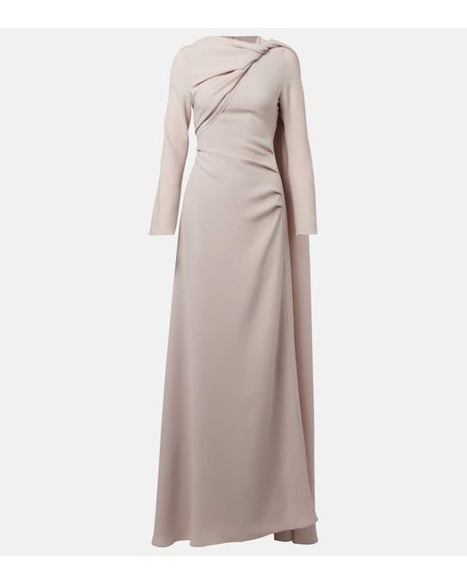 Robe Longue En Soie Marmar Halim en coloris Natural