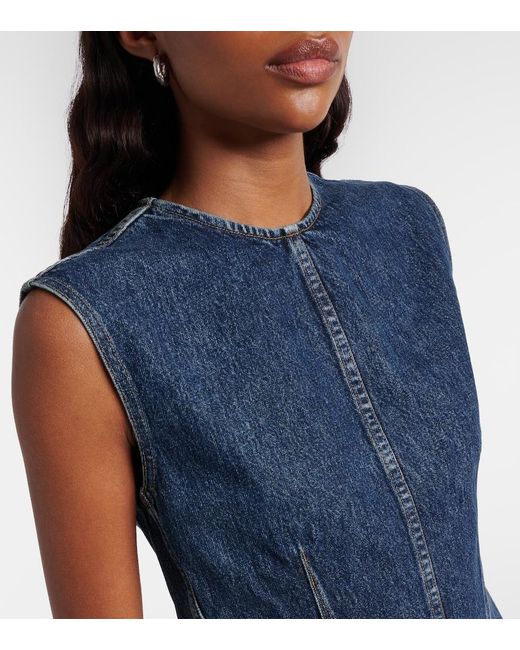 Agolde Blue Barton Denim Minidress
