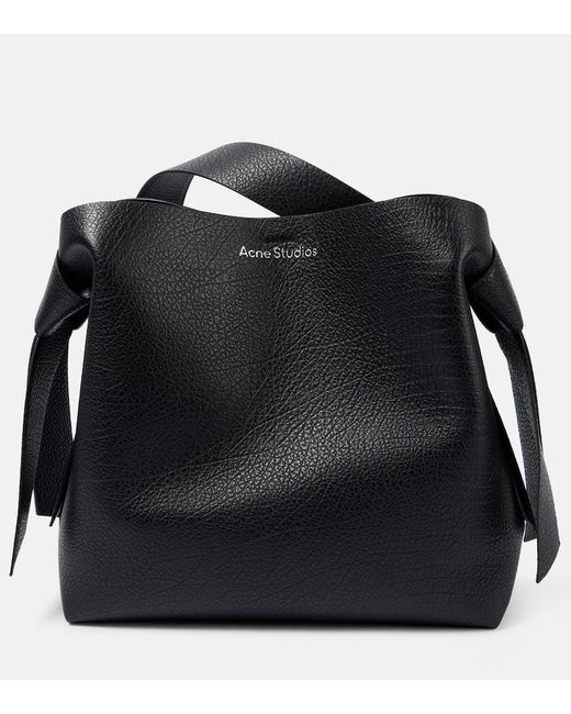 Acne Black Schultertasche Musubi Medium Aus Leder