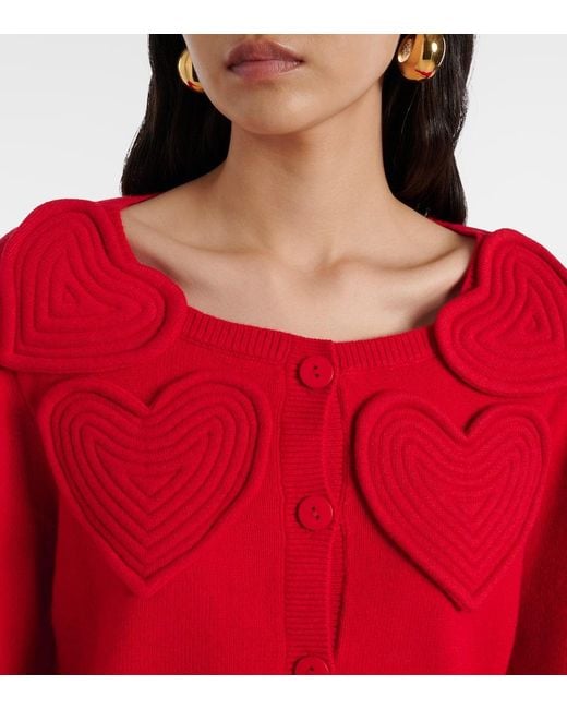 Cardigan Con Aplique De Parche Farm Rio de color Red