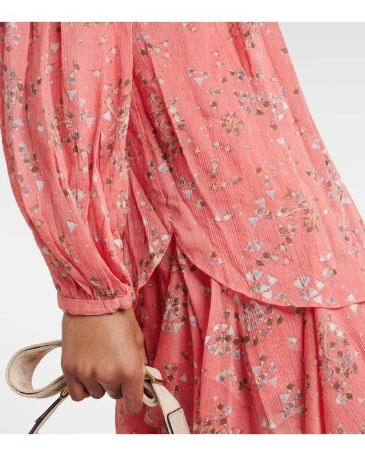 Isabel Marant Orange Bluse Kiledia Aus Baumwolle Und Seide