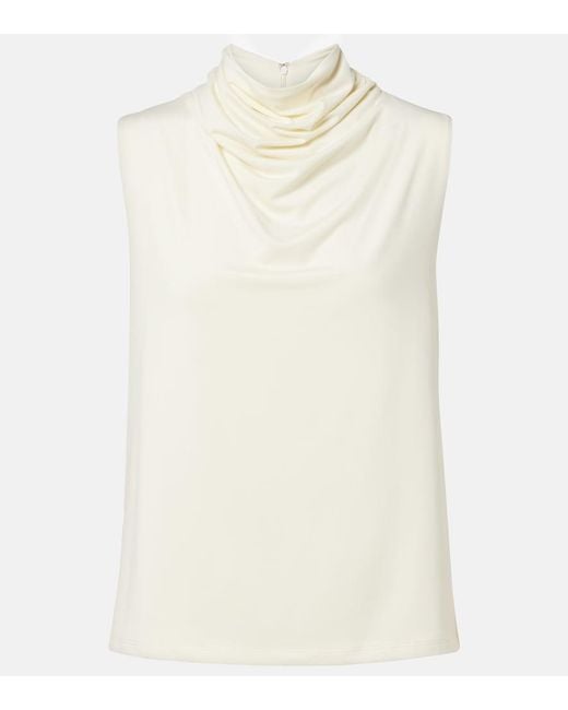 Altuzarra White Holt Draped Top