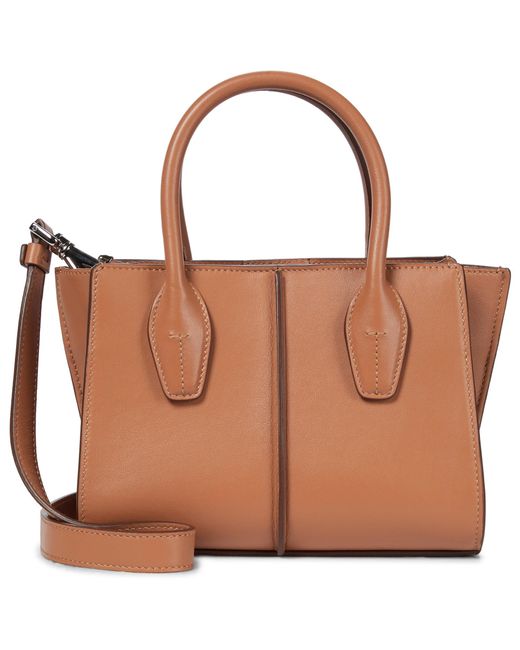 Tod's Holly Mini Leather Tote in Brown