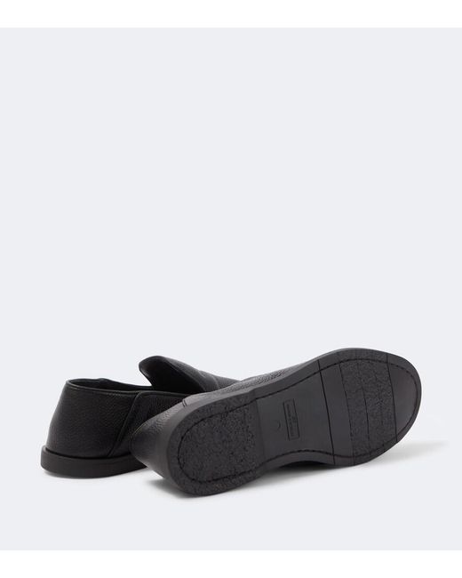 George Cleverley Black Leather Loafers for men