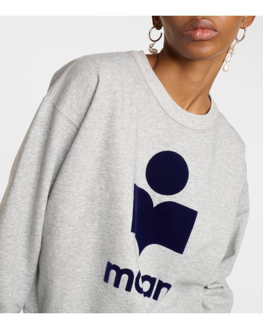 Isabel Marant Gray Moby Logo Jersey Sweatshirt