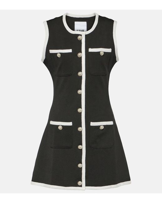 SAME Black Grace Knitted Minidress