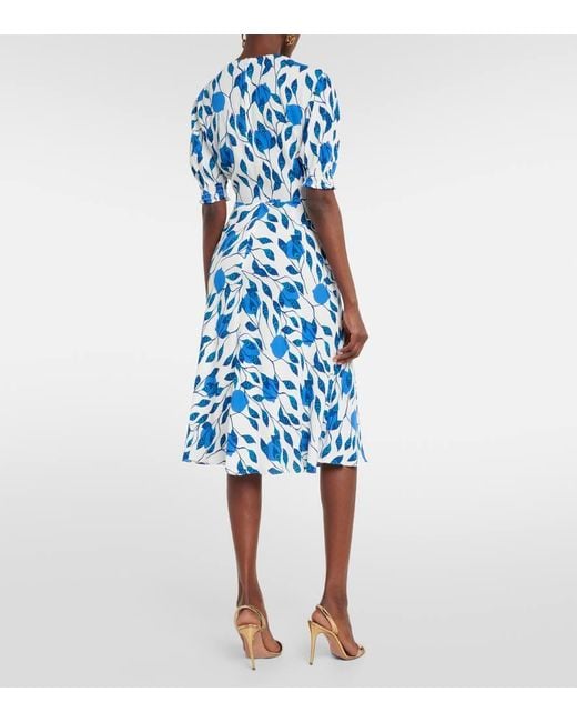 Abito Midi Jemma di Diane von Furstenberg in Blue