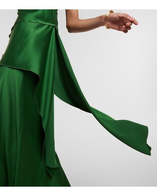 Victoria Beckham Green Top Aus Satin