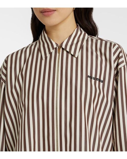 Miu Miu White Hemd Aus Baumwollpopeline