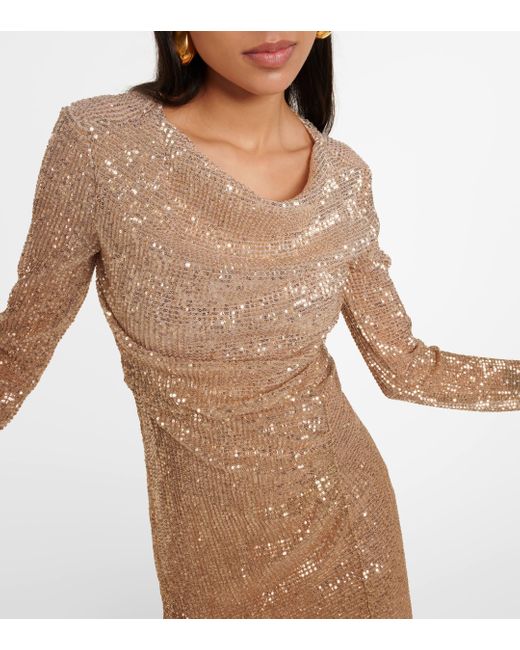 Dorothee Schumacher Natural Shimmering Dreams Sequined Midi Dress