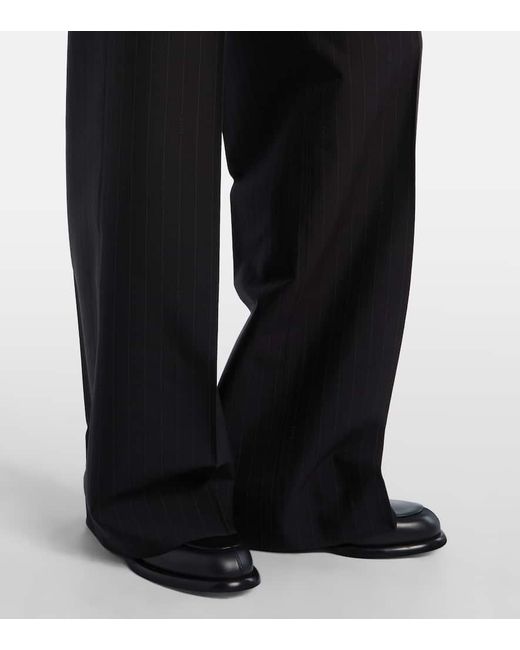 Gucci Blue Wool Wide-Leg Pants