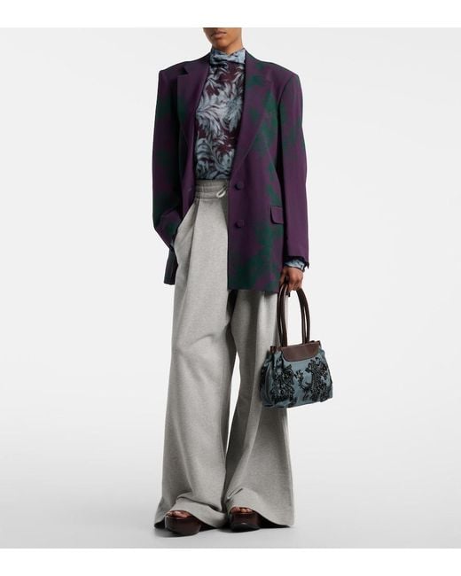 Dries Van Noten Gray Cotton Jersey Sweatpants