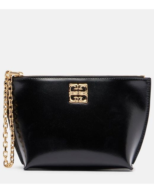 Givenchy Black 4G Liquid Small Leather Clutch