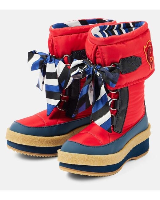 Emilio Pucci Red Iride Snow Boots