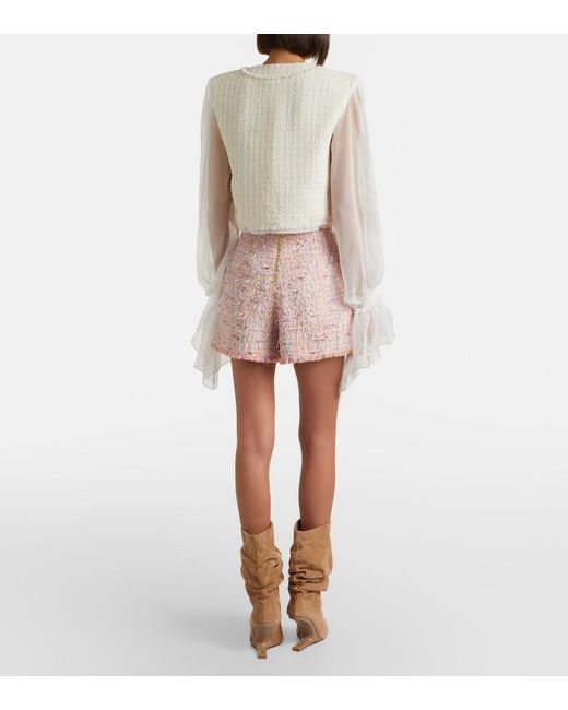 Balmain Pink Tweed Shorts