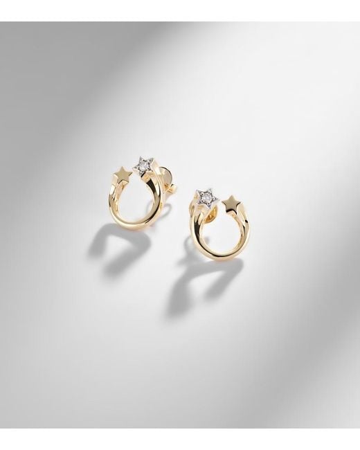 Roxanne First White Shooting Star 14Kt Earrings With Diamonds