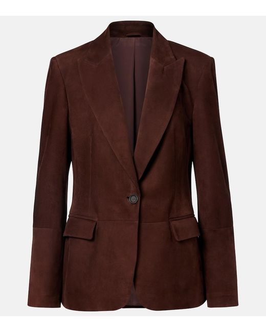 Brunello Cucinelli Brown Monili Suede Blazer