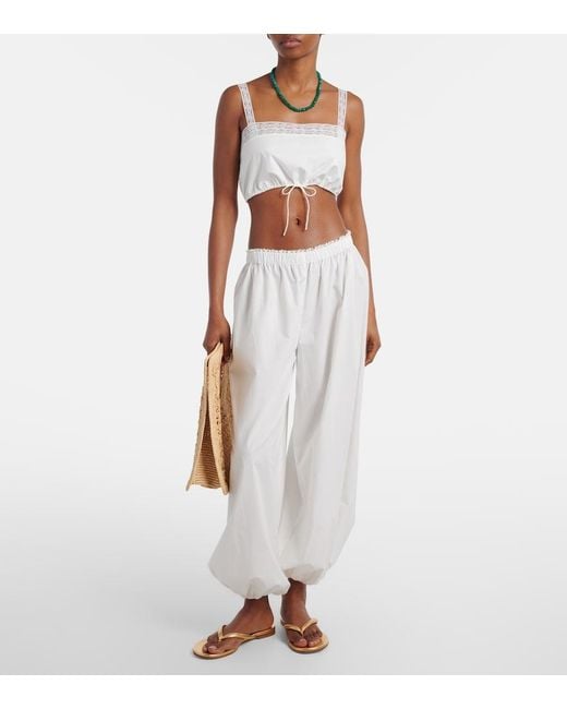 Faithfull The Brand White Maratea Cotton Balloon Pants