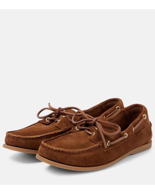 Tom Ford Brown Robin Suede Boat Shoes