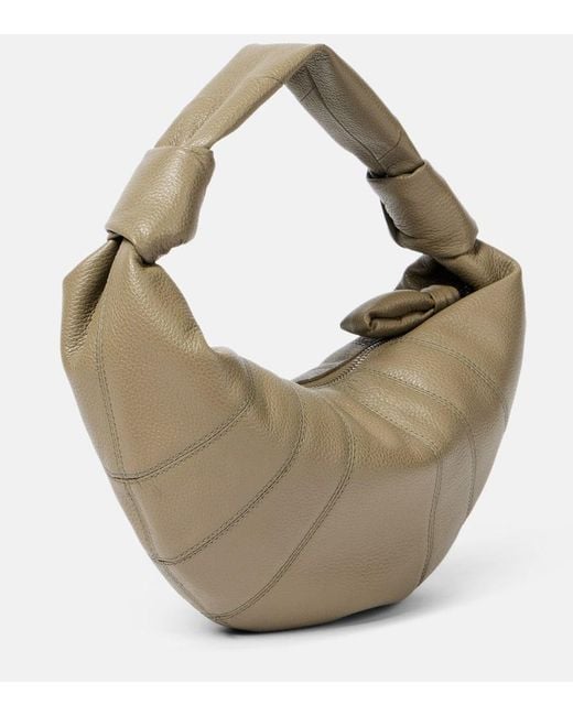 Lemaire Green Schultertasche Force Croissant Mini Aus Leder