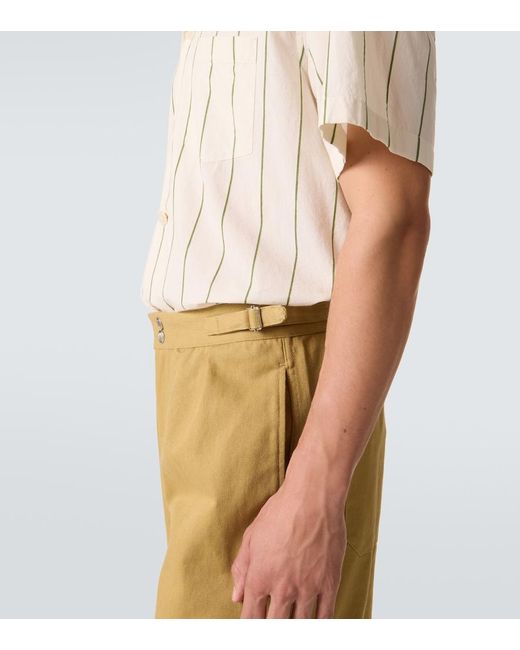 Bode Yellow Cotton Twill Wide-Leg Pants for men