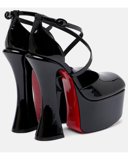 Christian Louboutin Black Aquadorcet Patent Leather Platform Pumps